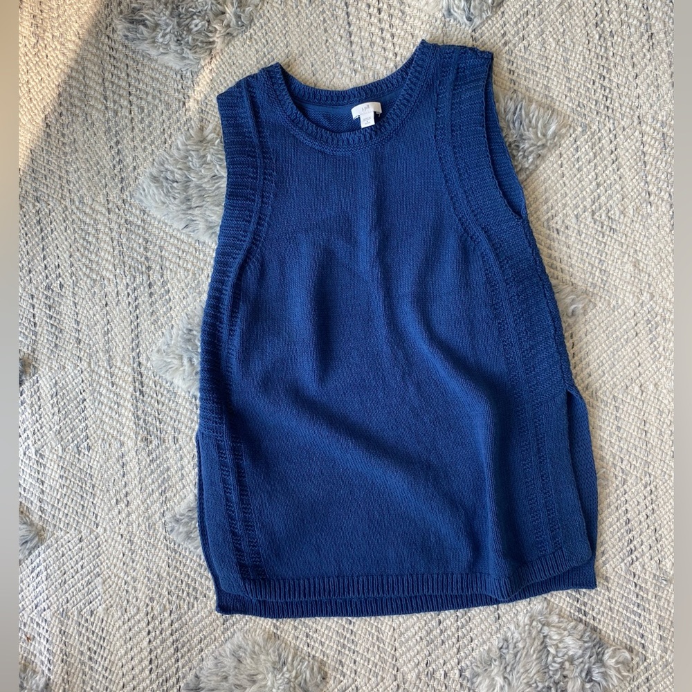 J. Jill blue sleeveless tunic sweater size Small Petite